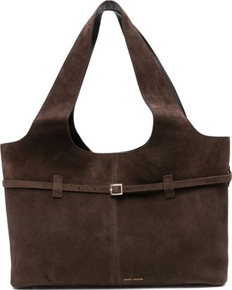 Manu Atelier Buckle-detail Suede Tote Bag