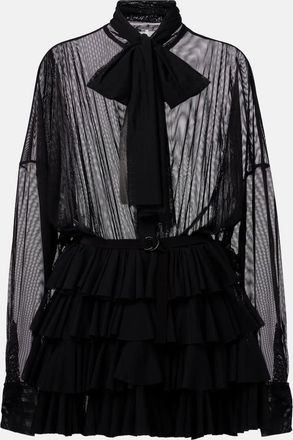 Norma Kamali Abito corto con volant