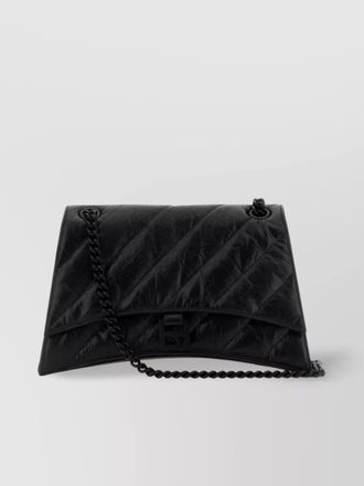 Balenciaga crush medium leather shoulder bag