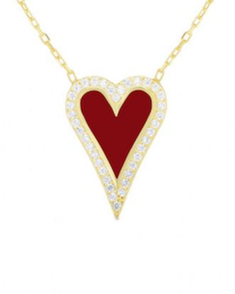 Sphera Milano 18K Over Silver CZ Necklace