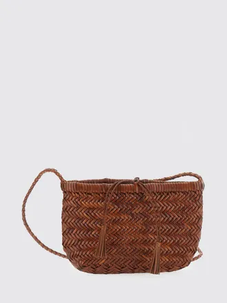 Dragon Diffusion Minsu Woven Leather Mini Crossbody Bag with Tie Fastening