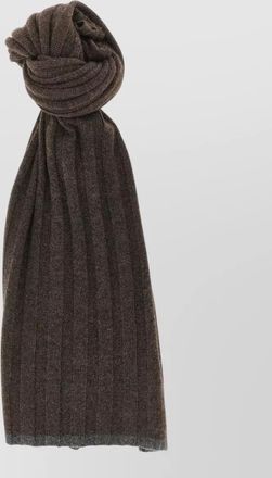 Brunello Cucinelli ribbed cashmere scarf