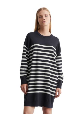 Marc O'Polo Denim Strickkleid MARC OPOLO DENIM, Damen, Gr. M, N-Gr, bunt (dunkelblau_multi), Strick, Obermaterial: 58% Baumwolle, 25% Polyamid, 17% Polyester, kniefrei,