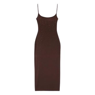 MC2 Saint Barth Midi Dresses, female, Brown, Size: M Abito lungo Evy con strass effetto degrad&egrave;