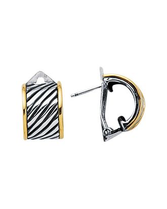 Phillip Gavriel 18K & Silver Italian Cable Huggie Earrings