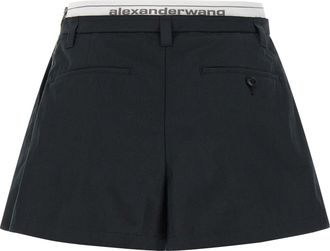 Alexander Wang Logo-Band High-Waisted Shorts - Black