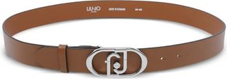Liu Jo Cintura con fibbia logo - Marrone