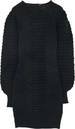 Silvian Heach Mini-jurk met mesh decoratie - Dames - Korte kleedjes - Zwart - L - Wol - Kleedjes
