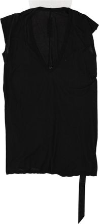 Rick Owens Black Dylan T Slim Fit Sleeveless Cotton T-Shirt