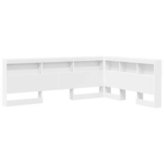 Berkfield Home Storage Headboard with Shelf with Headboard with Storage White 15