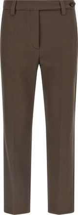 Brunello Cucinelli Brown Cotton Casual Womens Pants