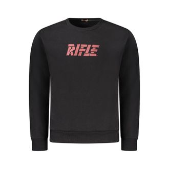 Rifle Zwart Katoenen Heren Crewneck Trui