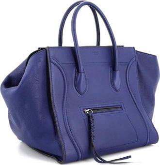 Celine Phantom Bag Grainy Leather Medium tote bag - Blauw