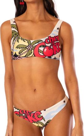 Maaji Isla Vibes Flirt Low Rise Thin Side Bikini Bottom In Red