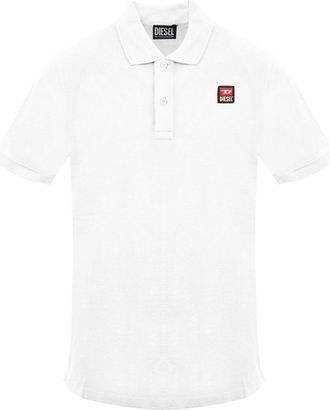 Diesel Heren Klein Logo Poloshirt (Gebroken wit)