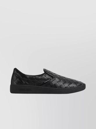 Bottega Veneta slip-on woven sneakers rubber sole