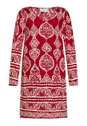 Usha Jurk Dames donkerrode cr&egrave;me