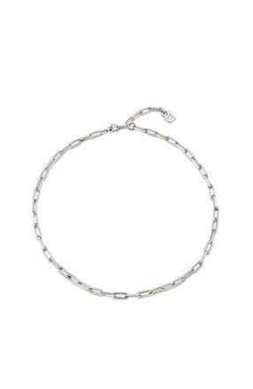 UNOde50 Mini Linkline Charm Necklace in Silver at Nordstrom
