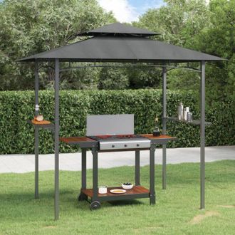 vidaXL Vidaxl - Cenador Barbacoa Estante Lateral Acero Antracita 240x150x243 Cm