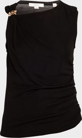Vince Sleeveless Gathered Top