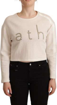 Pinko Logo Long Sleeve Cropped Pullover Womens Sweater (Pre-Owned)