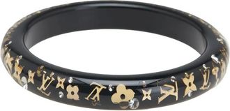 Louis Vuitton 2012 Monogram Resin Inclusion smalle armband - Zwart