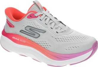 Skechers Womens Max Run Hands Free Slip-in Trainers, Grey multi-coloured, 5.5 UK