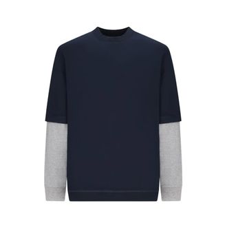 Darkpark Darkpark, Hoodies & sweatvesten, Heren, Blauw, XL, Katoen, Troy Double Colour Sleeve Tee