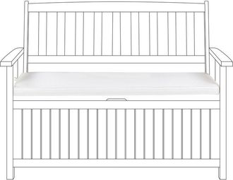 Beliani Beliani - Coj&iacute;n Para Banco De Jard&iacute;n Con Lazos Funda Extra&iacute;ble Blanco Sovana