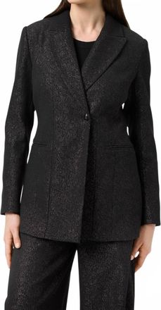 Soaked In Luxury Slcahlina Single-Breasted Glitter Blazer In Grey