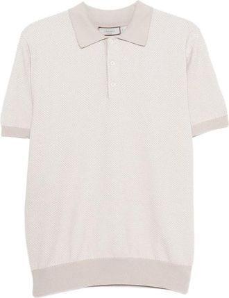 Canali Textured Polo Shirt
