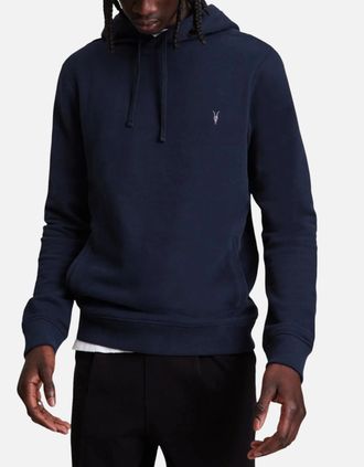 AllSaints Allsaints Mens ALL SAINTS RAVEN OTH Mens Hoodies Long Sleeve Pullover Jumper Cotton Winter New - Navy - Size: 42