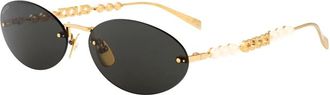 Gucci Sunglasses, female, Yellow, 62 MM, Oval Frame Sunglasses