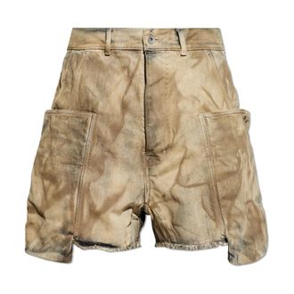 Rick Owens Denim Shorts, male, Beige, Size: W30 Stefan Cargo Shorts