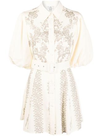 We Are Kindred Maria floral-print mini dress - women - TENCEL - 10 - Yellow