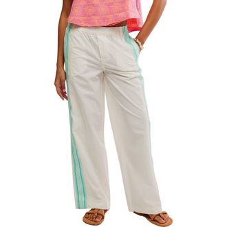 Free People Team Spirit Sweatpants in Bleached Aqua Combo at Nordstrom Rack, Size Small