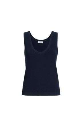 Brunello Cucinelli Cotton ribbed knit top in Blue at Nordstrom, Size Xx-Small Eu