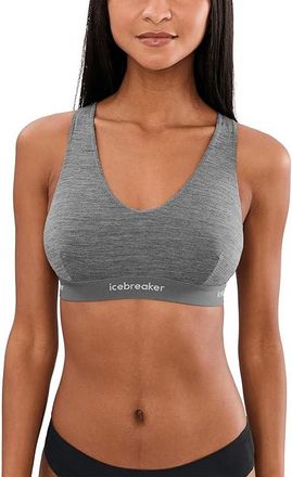 Icebreaker Merino Blend 125 Cool-Litetm Sprite Racerback Bra Womens Bra Gritstone Heather : LG, Elastane/Lyocell/Wool