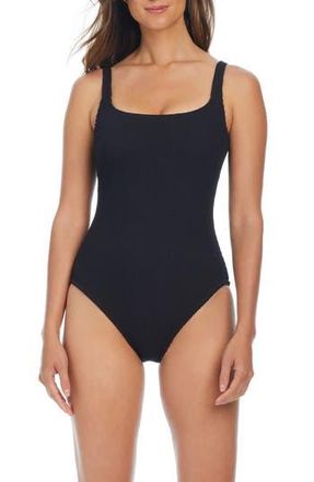 Bleu Rod Beattie Square Neck Underwire One-Piece Swimsuit in Black at Nordstrom Rack, Size 4