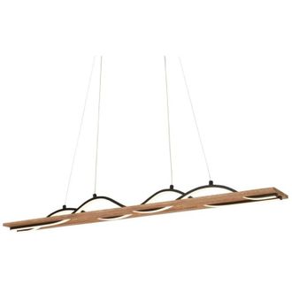 Briloner Lampada a sospensione led Lampada a sospensione ondulata Sala da pranzo Cucina Bianco caldo Legno
