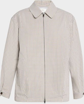 Vince Oversized Gardeners Check Bomber Jacket