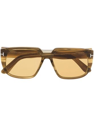 Tom Ford Eyewear rectangle-framed tinted sunglasses - Green