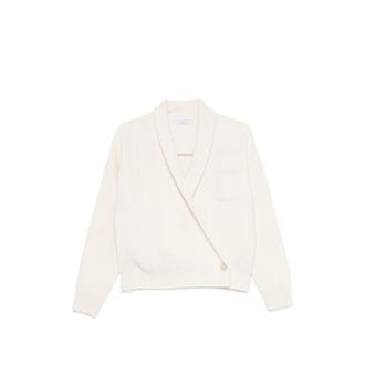 Brunello Cucinelli Ribbed-knit Wrap-style Sweater