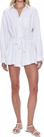 Pistola Denim Womens Vance Longsleeve Romper In White