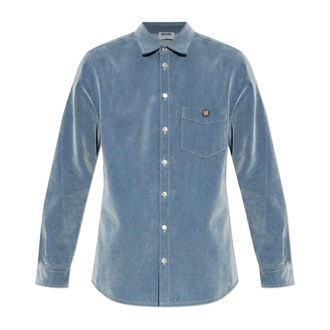 Moschino Denim Shirts, male, Blue, Size: XL Denim shirt with logo