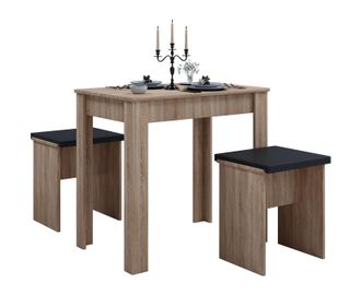 ebuy24 Vcm Grupo De Comedor De Madera Banco Mesa De Cocina Mesa De Comedor Conjunto De Mesa Banco De Mesa Esal L (sonoma Oak (s&auml;gerau))