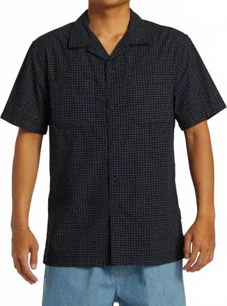 Quiksilver Mens Xy Grid Casual Short Sleeve Shirt In Black
