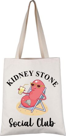 Generic PYOUL Ureteroscopy Surgery Gift Kidney Stone Tote Bag Kidney Stone Removal Surgery Handbag Kidney Stone Recovery Survivor Gift (Kidney Stone Tote)
