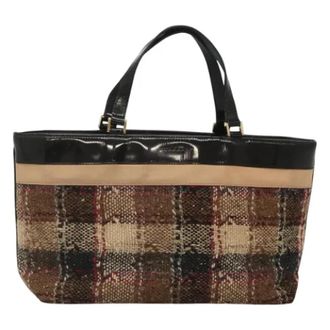 Burberry Pre-owned Wool handbags - Dames - Vintage Shopper - Bruin - ONE Size - Wol - Vintage