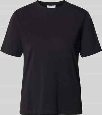 Vila T-Shirt mit Rundhalsausschnitt Modell NORA in Black, Gr&ouml;&szlig;e XL